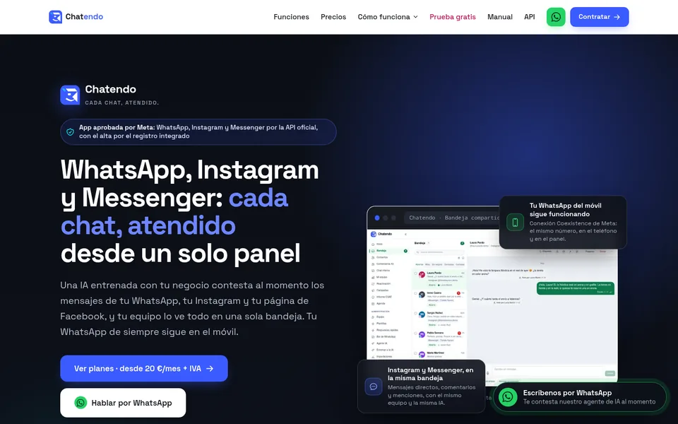 Portada de chatendo.app