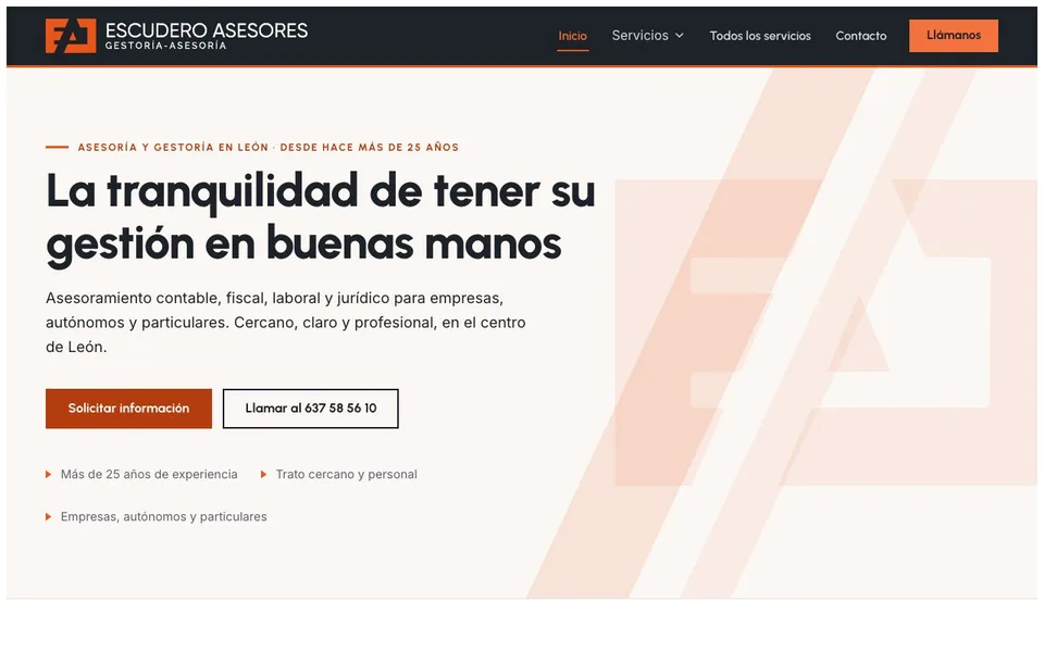 Portada de escuderoasesores.com