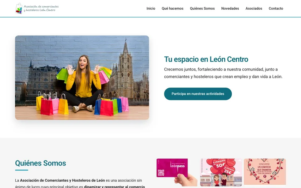 Portada de asociacionleoncentro.es