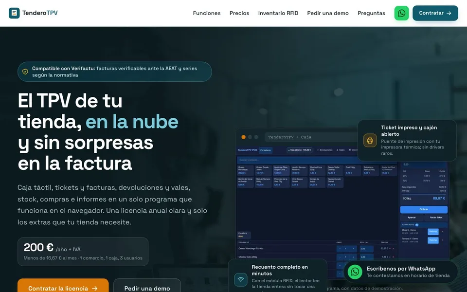 Portada de tenderotpv.com